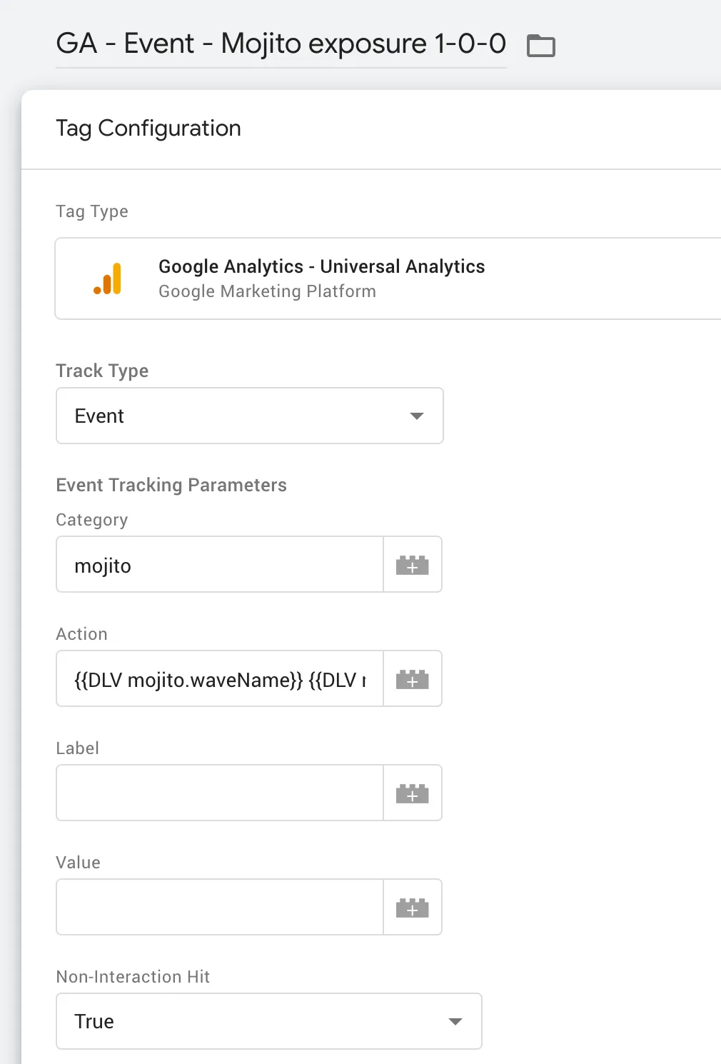 Create tags with experiment data in GTM