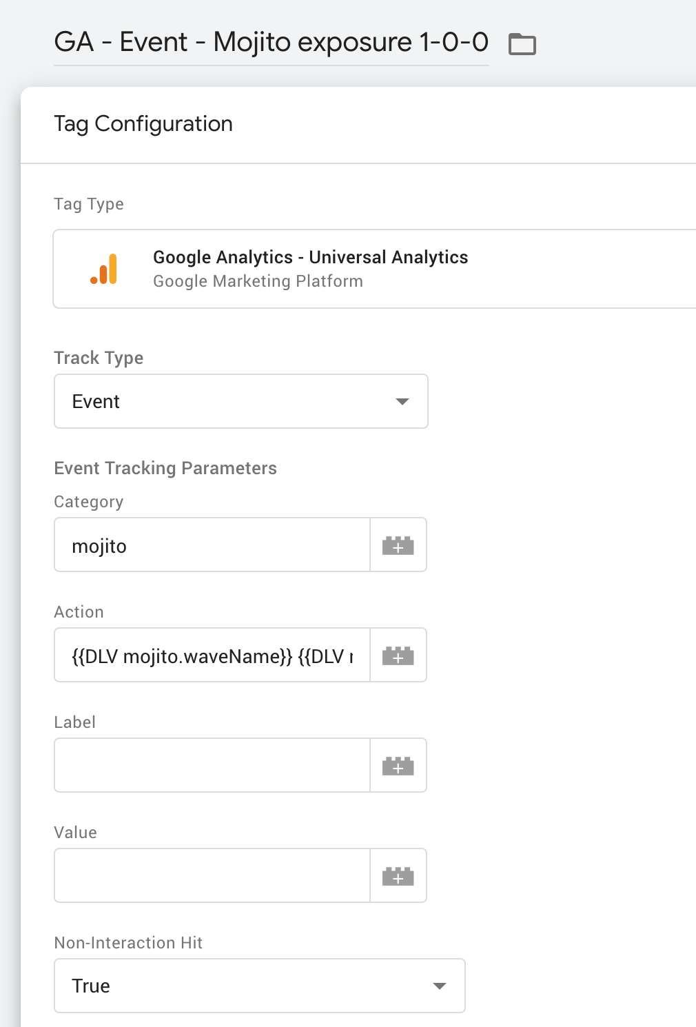 Create tags with experiment data in GTM